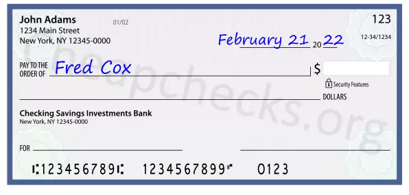 payee line written on check