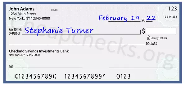 payee line written on check