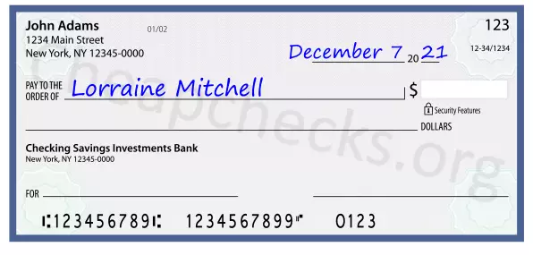 payee line written on check