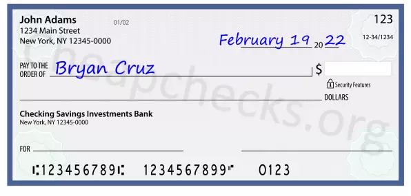 payee line written on check