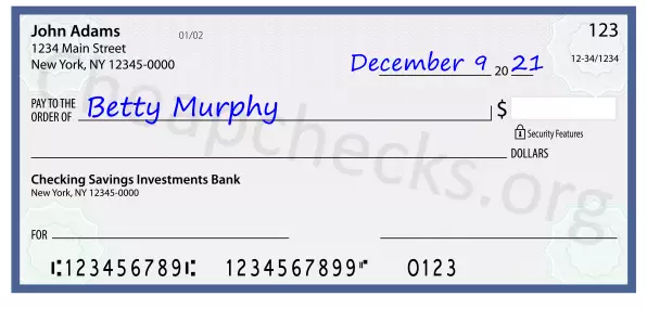 payee line written on check