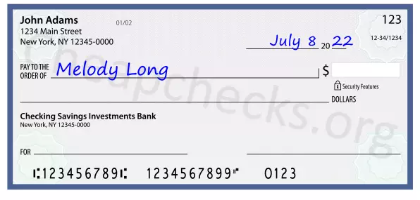 payee line written on check