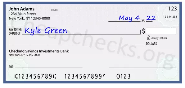 payee line written on check