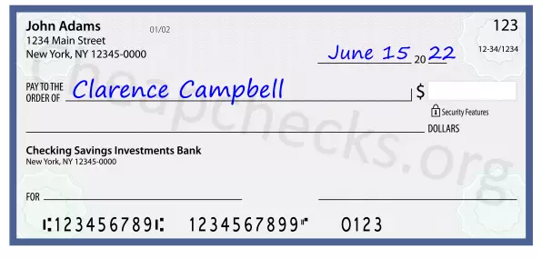 payee line written on check