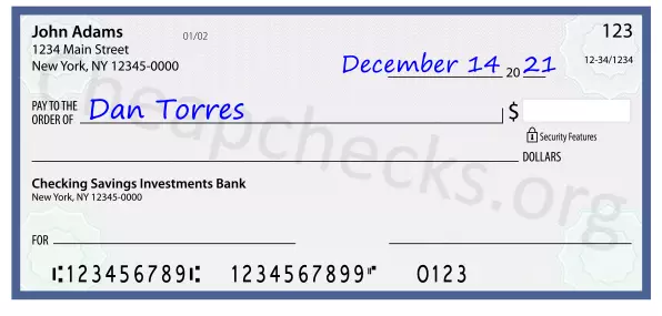 payee line written on check