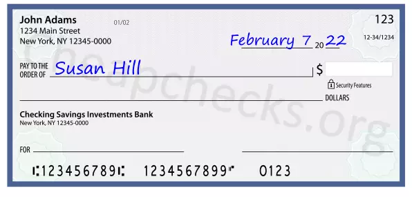 payee line written on check