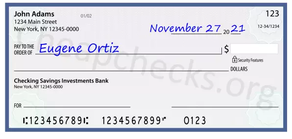 payee line written on check