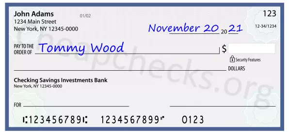 payee line written on check