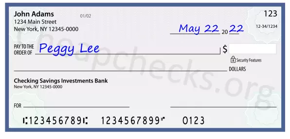 payee line written on check