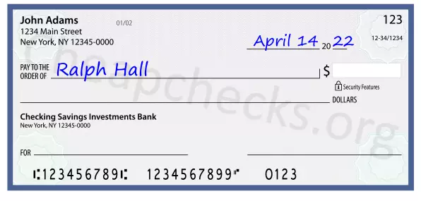 payee line written on check