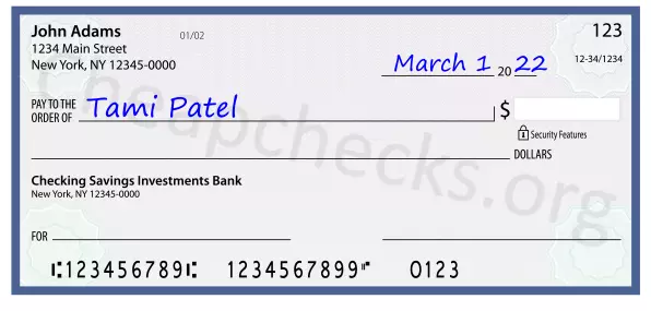 payee line written on check