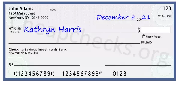 payee line written on check