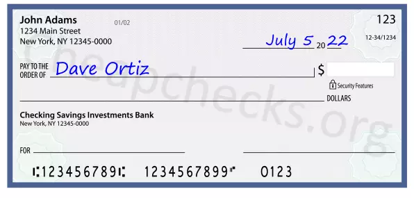 payee line written on check