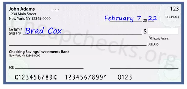 payee line written on check