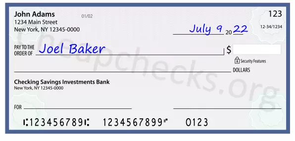 payee line written on check