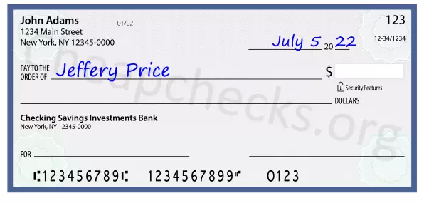 payee line written on check