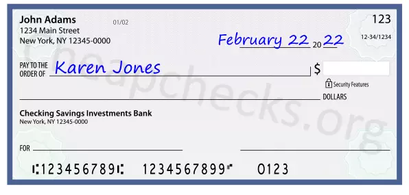 payee line written on check