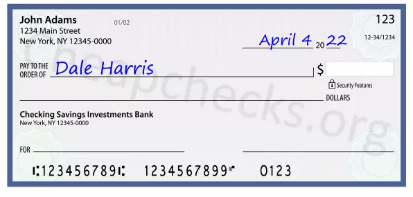 payee line written on check