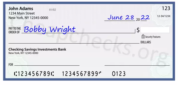 payee line written on check