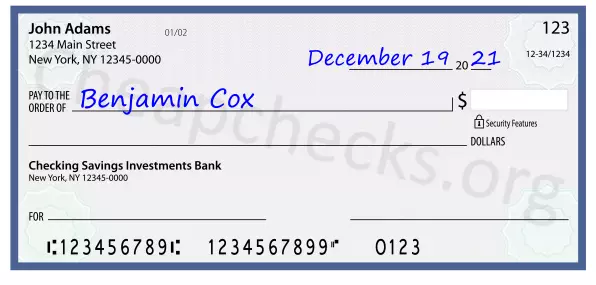 payee line written on check