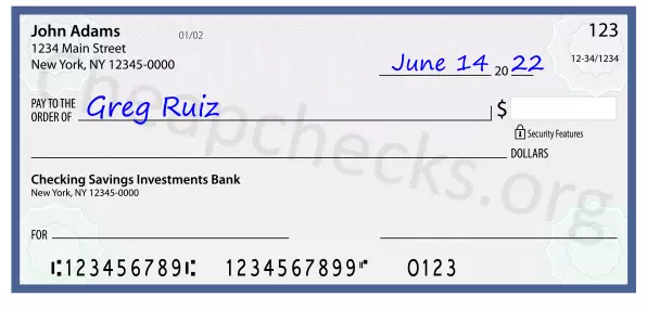 payee line written on check