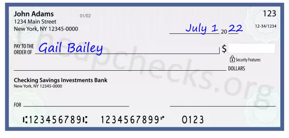 payee line written on check