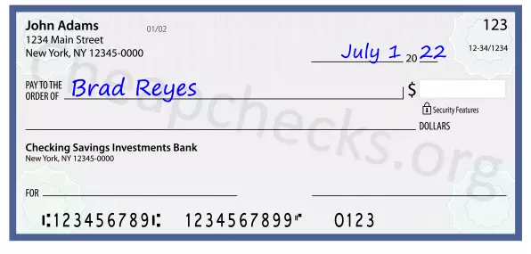 payee line written on check