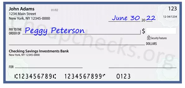 payee line written on check