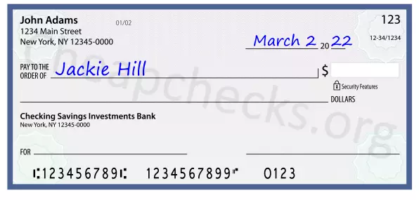 payee line written on check