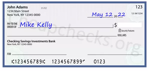 payee line written on check