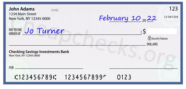 payee line written on check