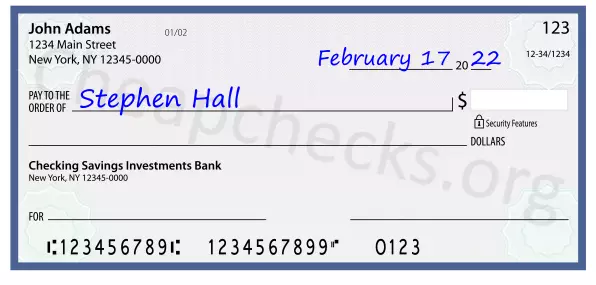 payee line written on check