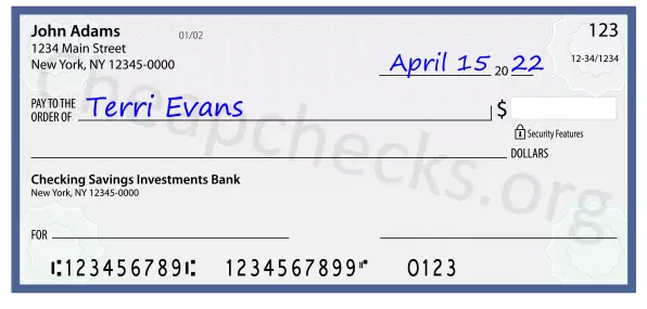 payee line written on check