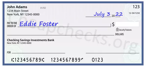 payee line written on check