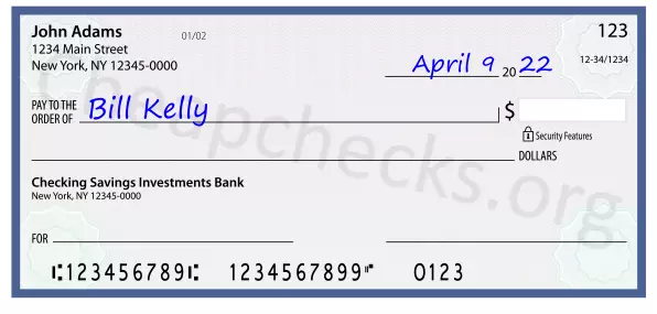 payee line written on check