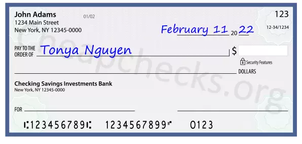 payee line written on check