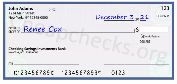 payee line written on check