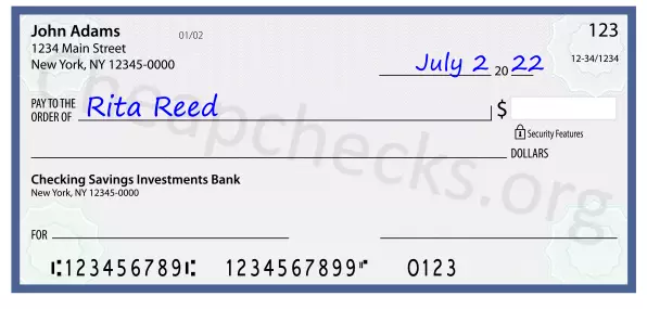 payee line written on check