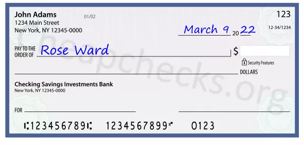 payee line written on check