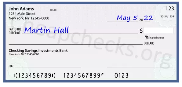 payee line written on check