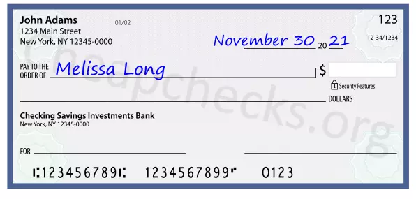 payee line written on check