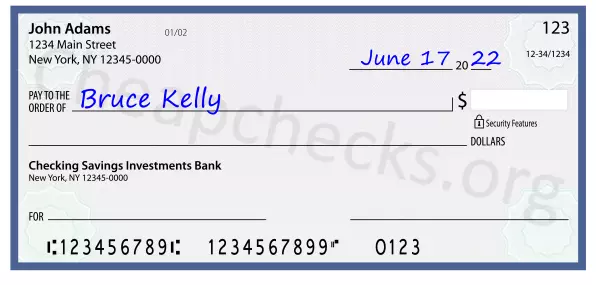 payee line written on check