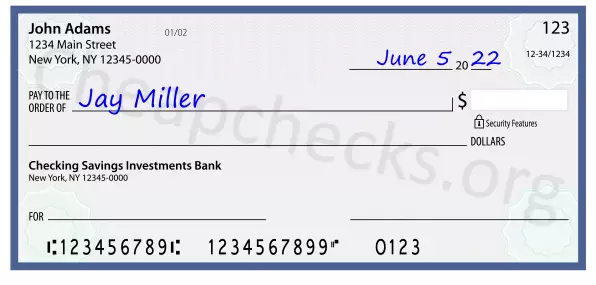 payee line written on check