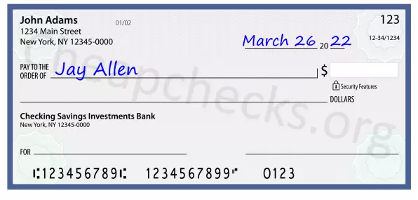 payee line written on check